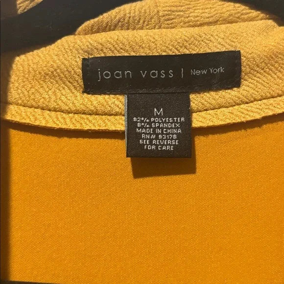 Joan Vass Mustard long jacket M - Picture 2 of 4